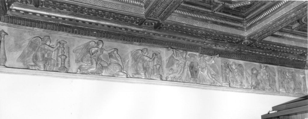 Mitra uccide il toro (rilievo, complesso decorativo) - ambito romano (sec. XVII)